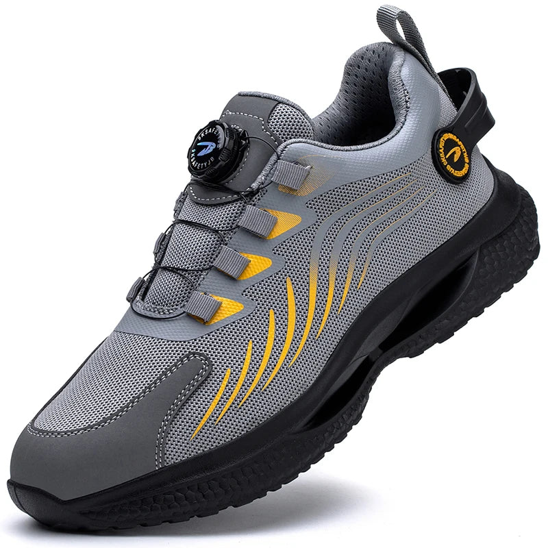 Safety sneakers with steel toe cap and modern comfort
