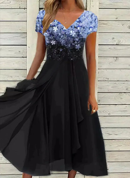 Robe de soirée à motif floral