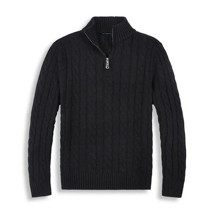 Stylish Old Money Half-Zip Sweater