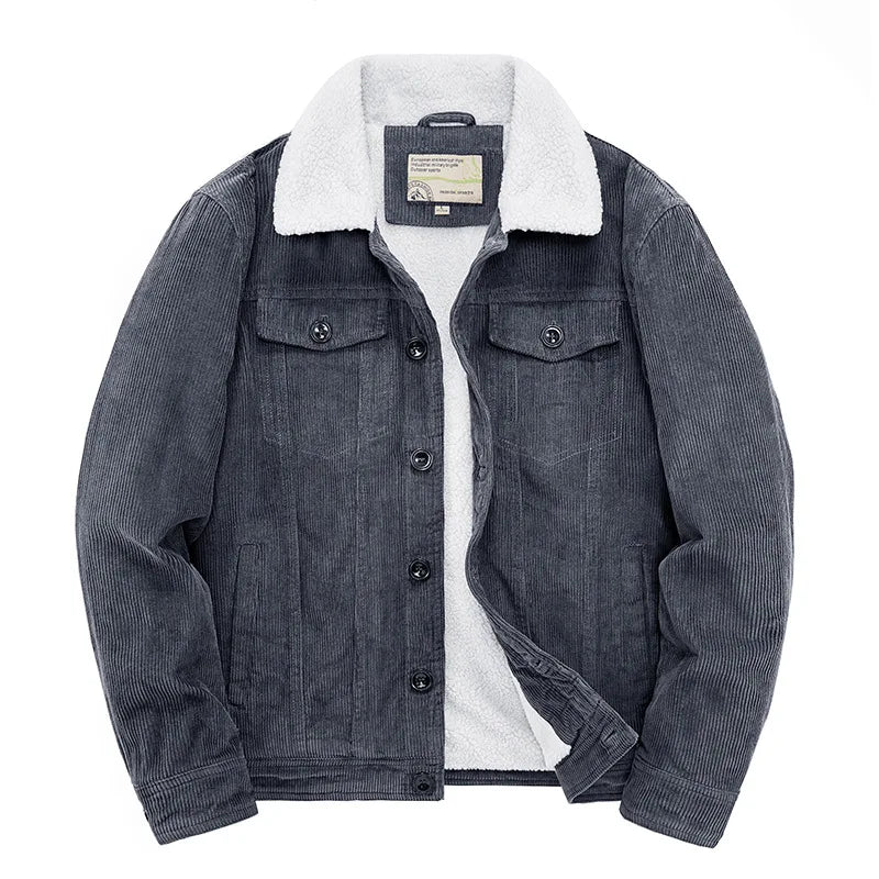 Noah | Ribbed Velour Jacket | Thermal Comfort | Sherpa Lining