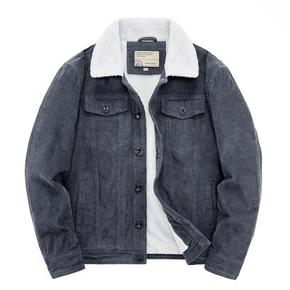 Noah | Ribbed Velour Jacket | Thermal Comfort | Sherpa Lining