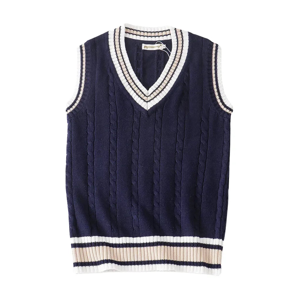 Christof - Men's Sleeveless V-Neck Knit Sweater