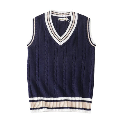 Christof - Men's Sleeveless V-Neck Knit Sweater