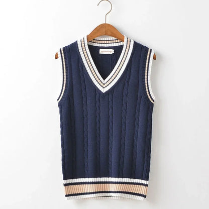 Christof - Men's Sleeveless V-Neck Knit Sweater