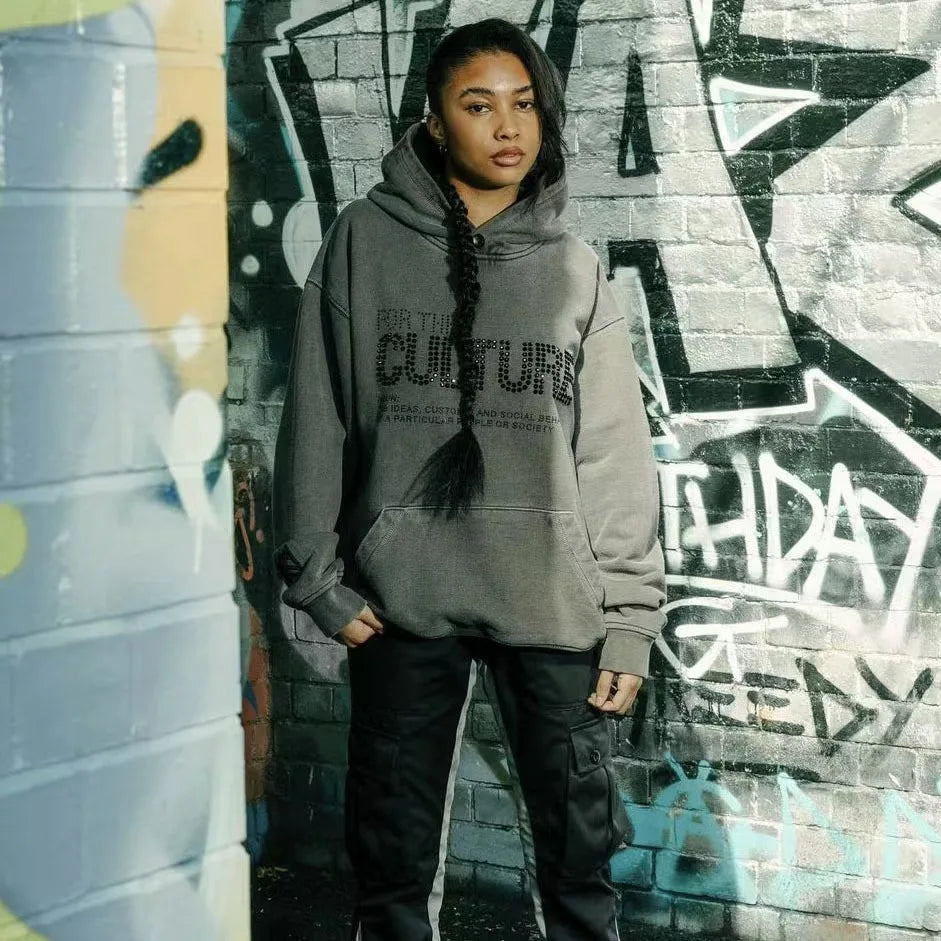 For The Culture Hoodie with Rhinestone Details
