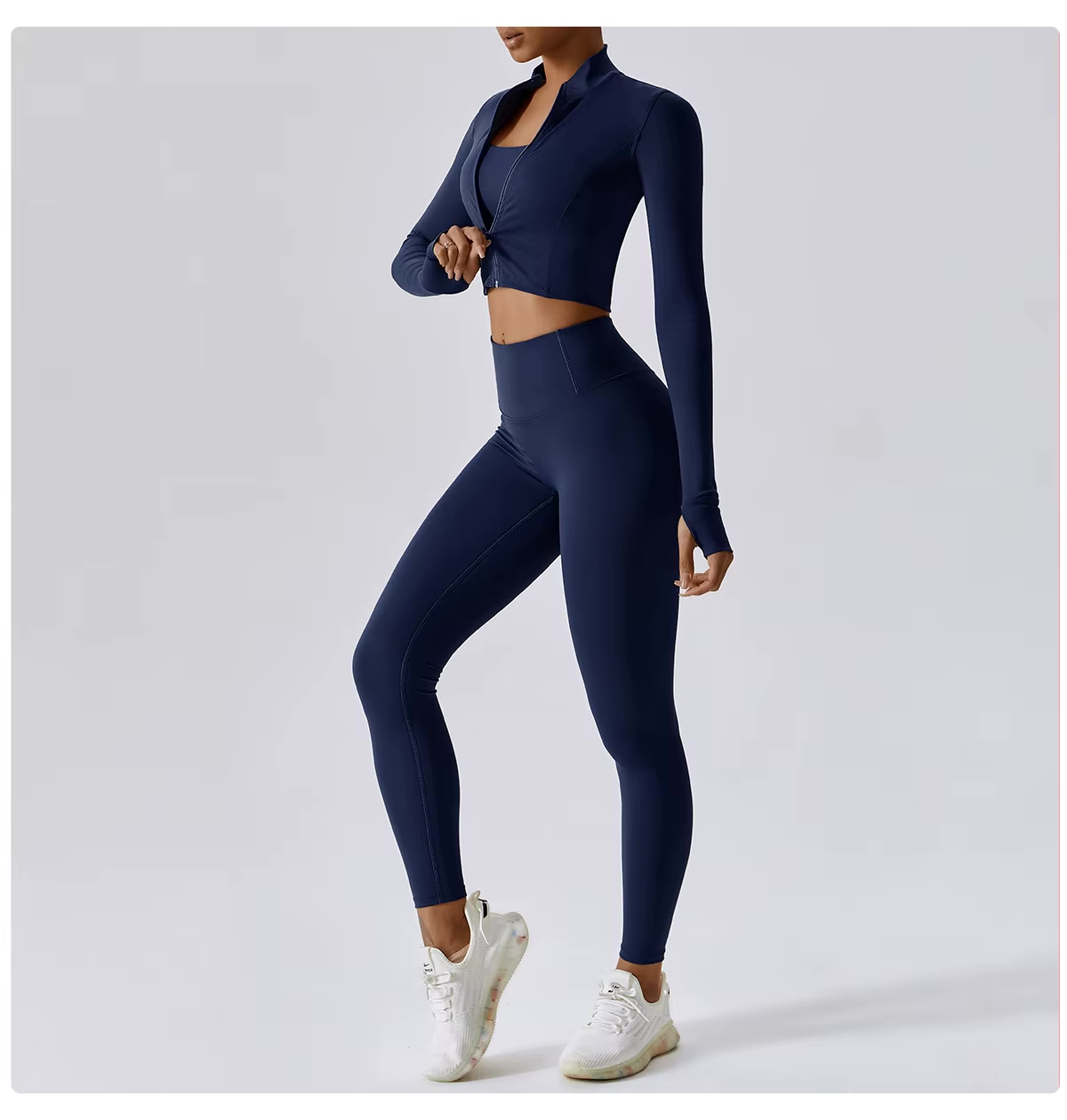 Ensemble Pilates 3 pièces pour femme | Confortable avec leggings, haut et gilet