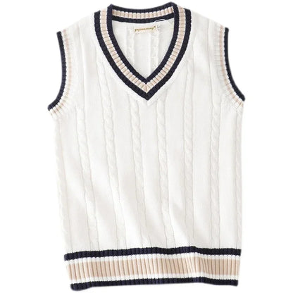 Christof - Men's Sleeveless V-Neck Knit Sweater