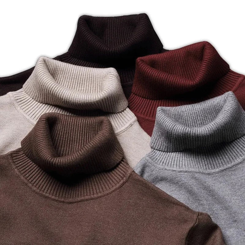 Pull à col roulé en coton pour hommes - doux et de haute qualité