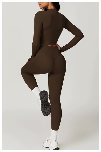 Ensemble Pilates 3 pièces pour femme | Confortable avec leggings, haut et gilet