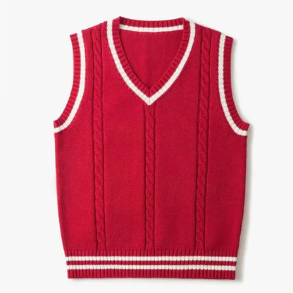 Christof - Men's Sleeveless V-Neck Knit Sweater