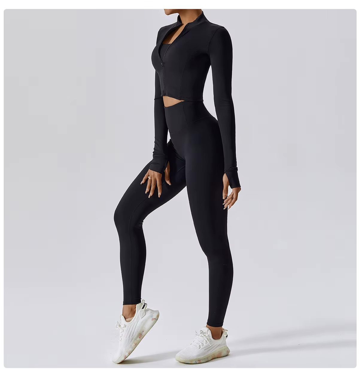 Ensemble Pilates 3 pièces pour femme | Confortable avec leggings, haut et gilet