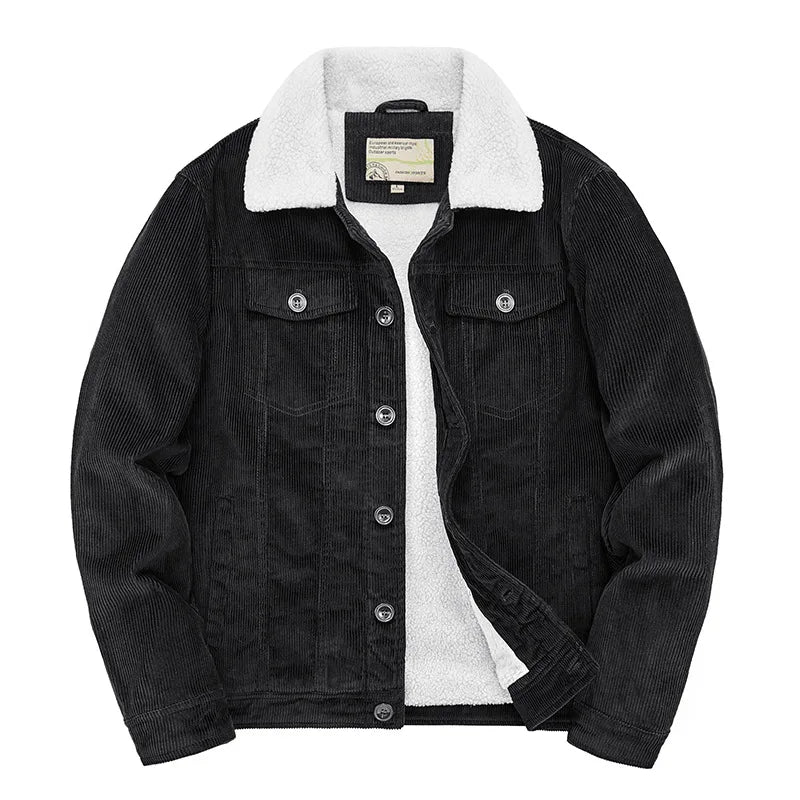 Noah | Ribbed Velour Jacket | Thermal Comfort | Sherpa Lining