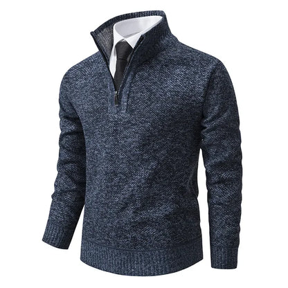 Fleece-Lined Pullover with Half Zipper