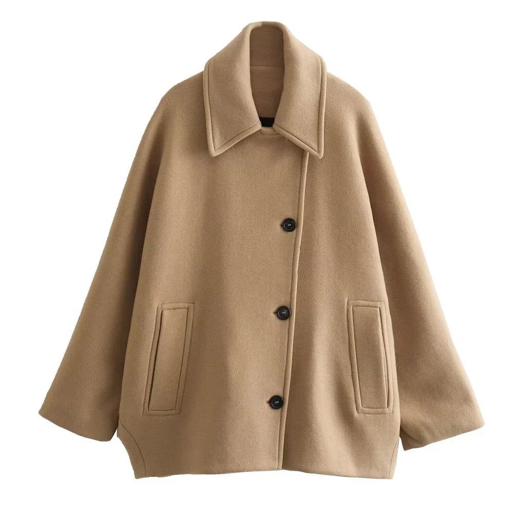 Manteau oversize pour femme avec confort luxueux