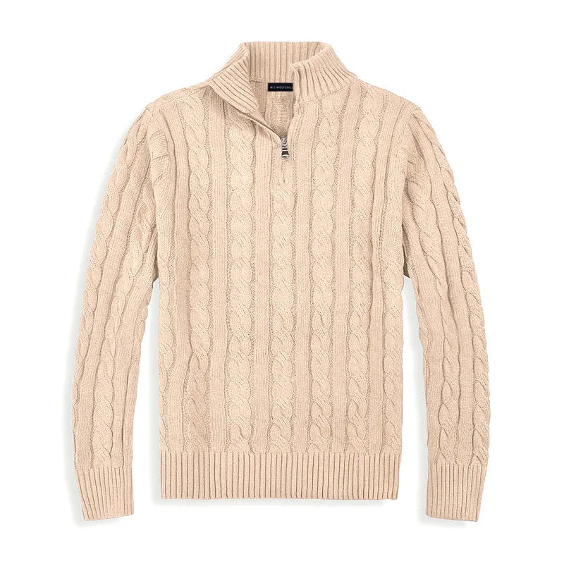 Stylish Old Money Half-Zip Sweater