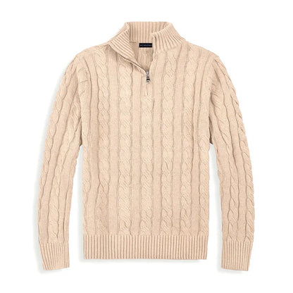 Stylish Old Money Half-Zip Sweater
