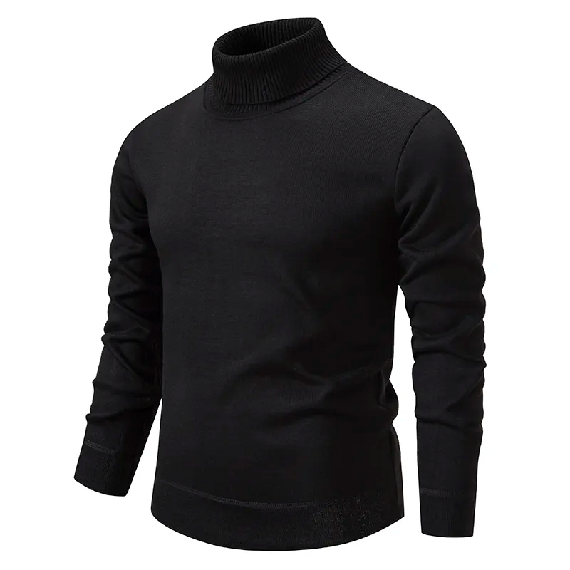 Pull à col roulé en coton pour hommes - doux et de haute qualité