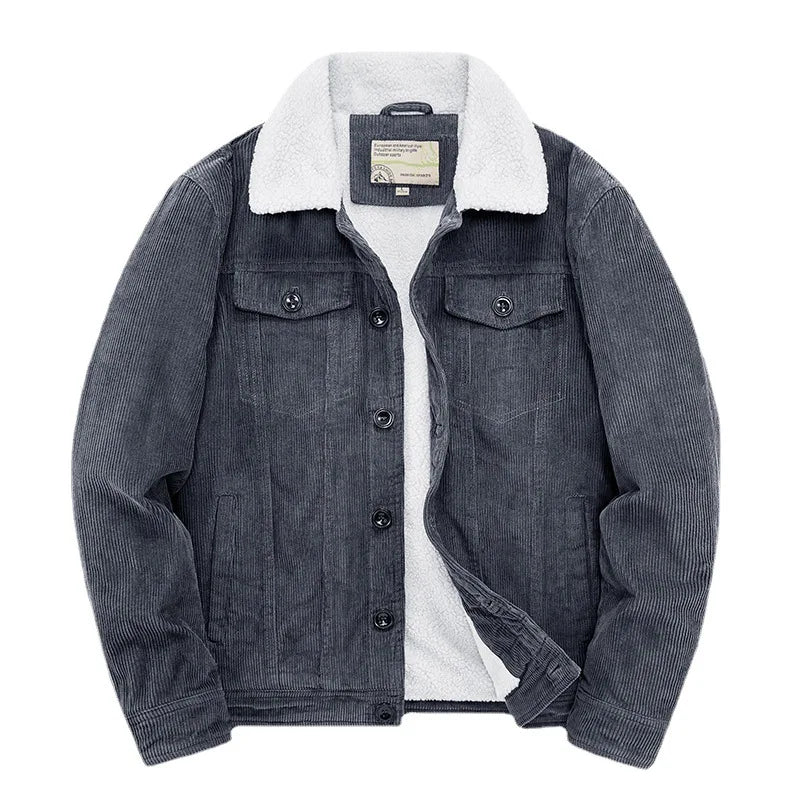 Noah | Ribbed Velour Jacket | Thermal Comfort | Sherpa Lining
