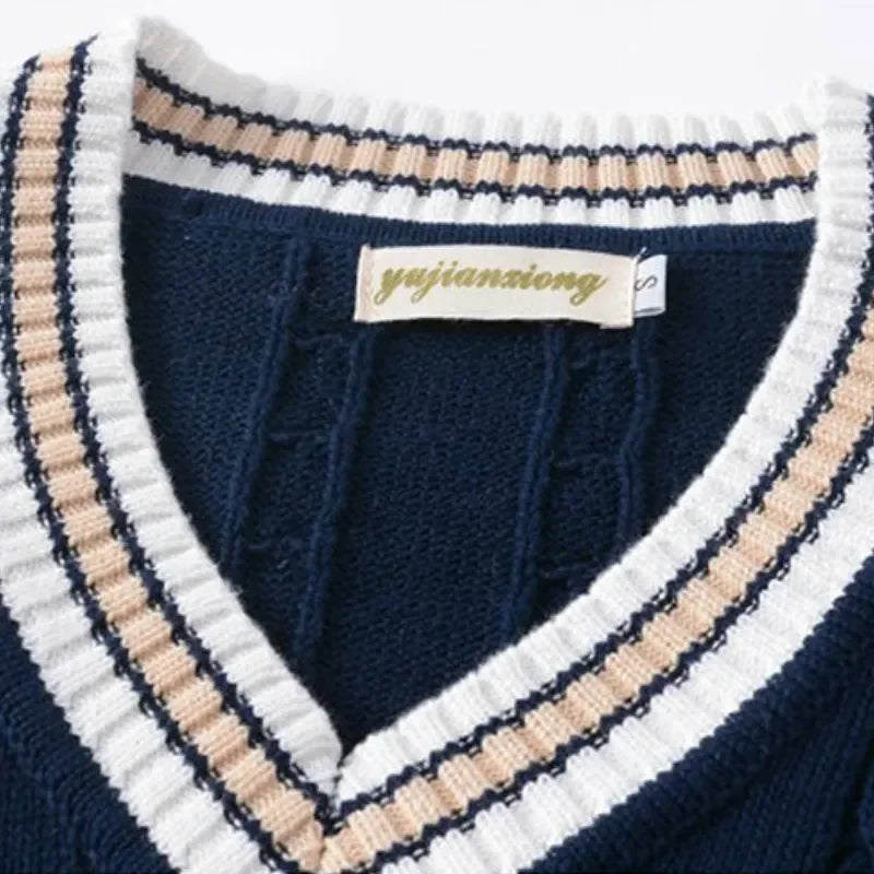 Christof - Men's Sleeveless V-Neck Knit Sweater