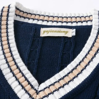 Christof - Men's Sleeveless V-Neck Knit Sweater