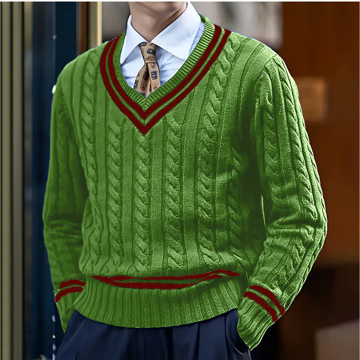 Floris | Pull élégant à col en V