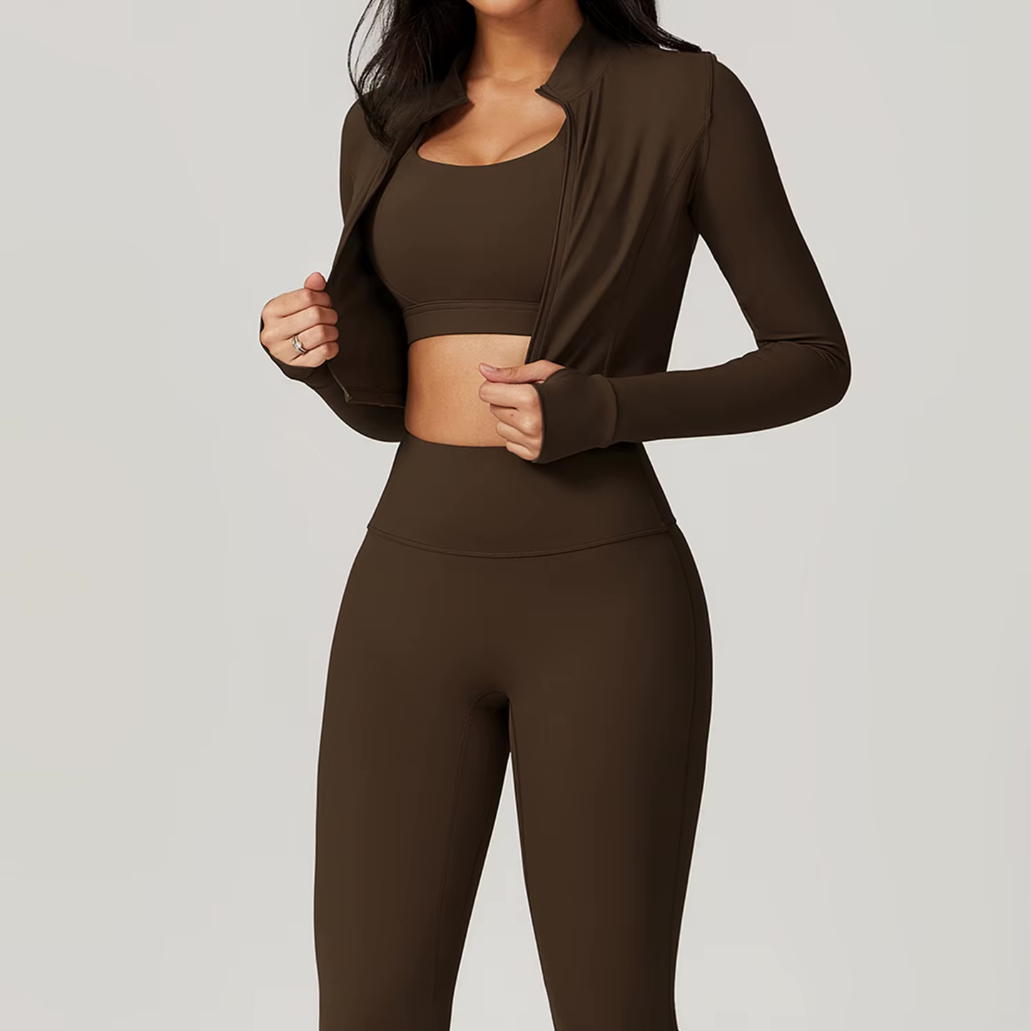 Ensemble Pilates 3 pièces pour femme | Confortable avec leggings, haut et gilet