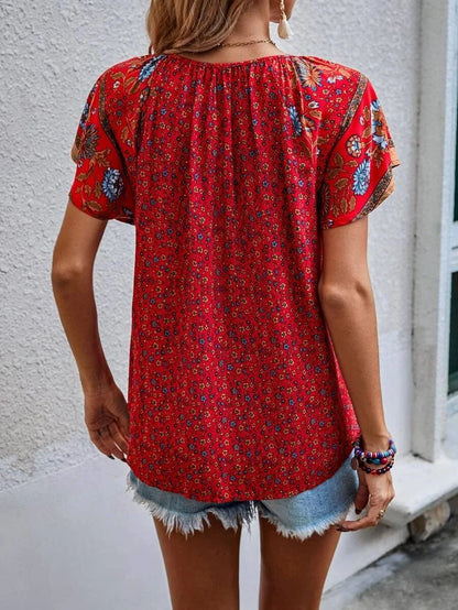 Blouse Kataleya femme manches courtes polyvalente légère pour l'été