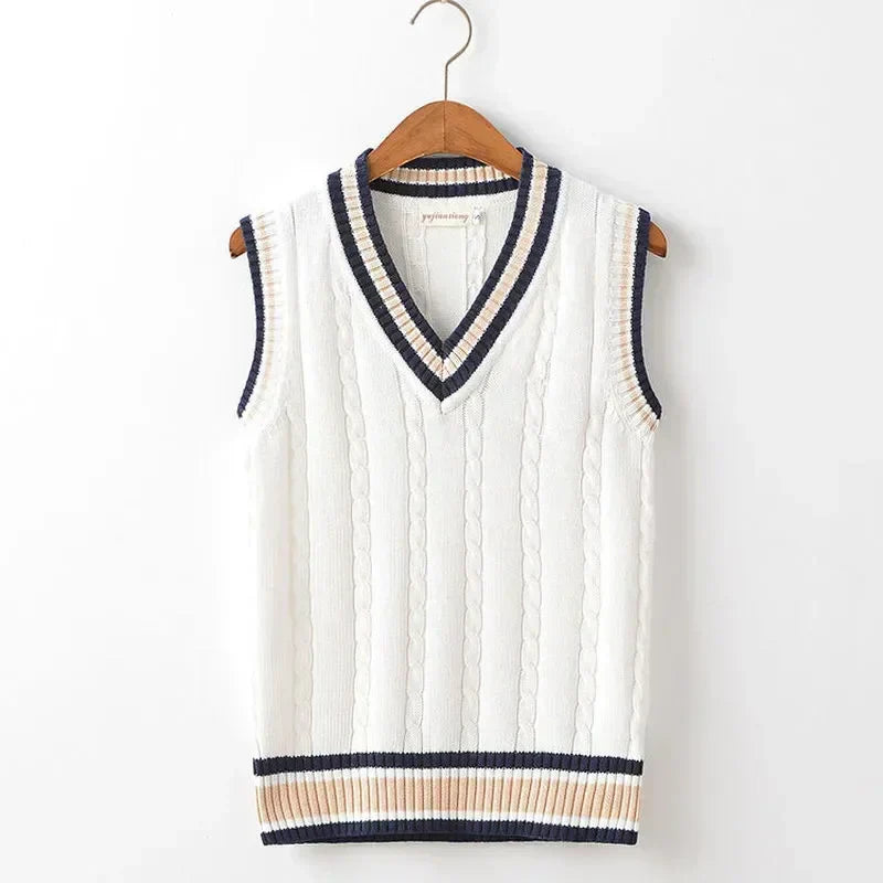 Christof - Men's Sleeveless V-Neck Knit Sweater