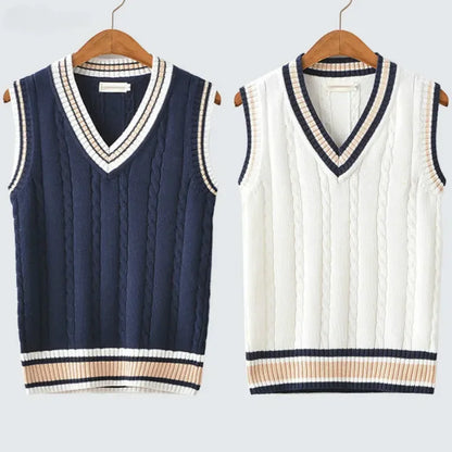 Christof - Men's Sleeveless V-Neck Knit Sweater