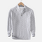 Pullover Made of Spun Fiber Blend - High Collar and Half Zipper with Ventilation