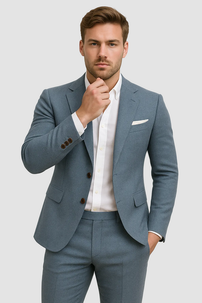 Ensemble costume en lin pour homme Slim Fit blazer et pantalon été mariage