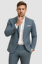 Ensemble costume en lin pour homme Slim Fit blazer et pantalon été mariage