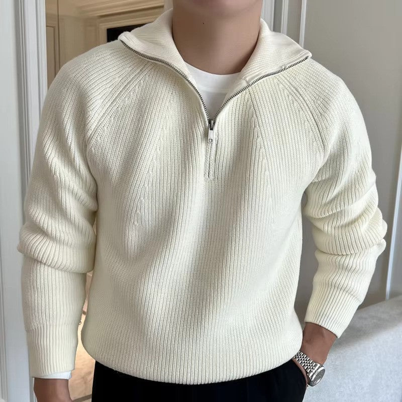 Pull-over - Tricot mélangé à fermeture éclair quart et ventilation réglable