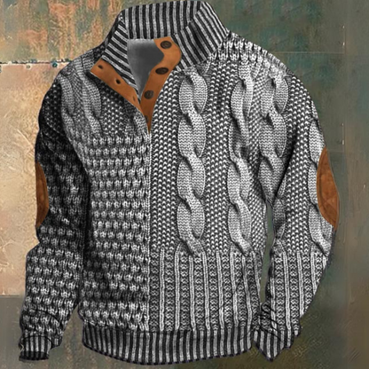 Men's Sweater - Thick Knit with Long Sleeves