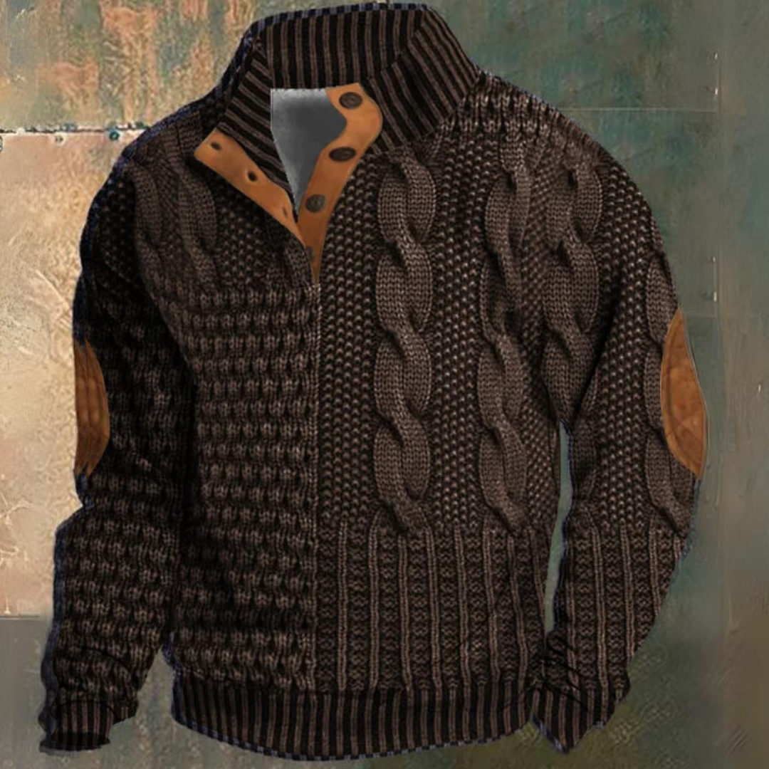 Men's Sweater - Thick Knit with Long Sleeves