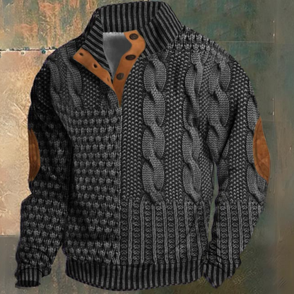 Men's Sweater - Thick Knit with Long Sleeves