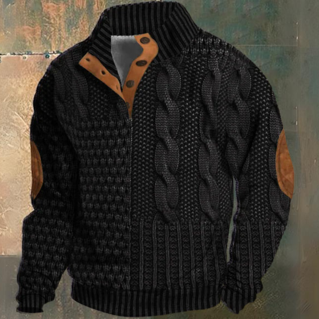 Men's Sweater - Thick Knit with Long Sleeves