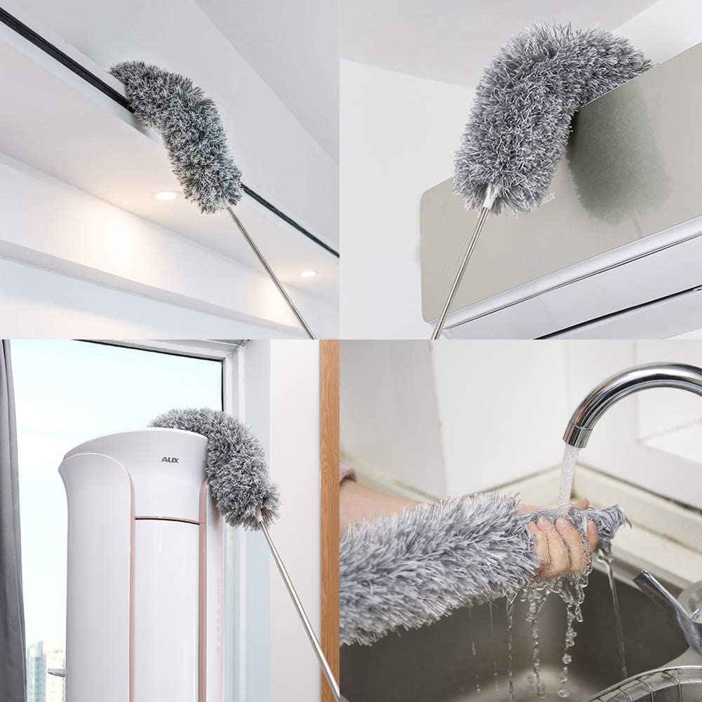 Plumeau télescopique – portée de 5 mètres et lavable en machine