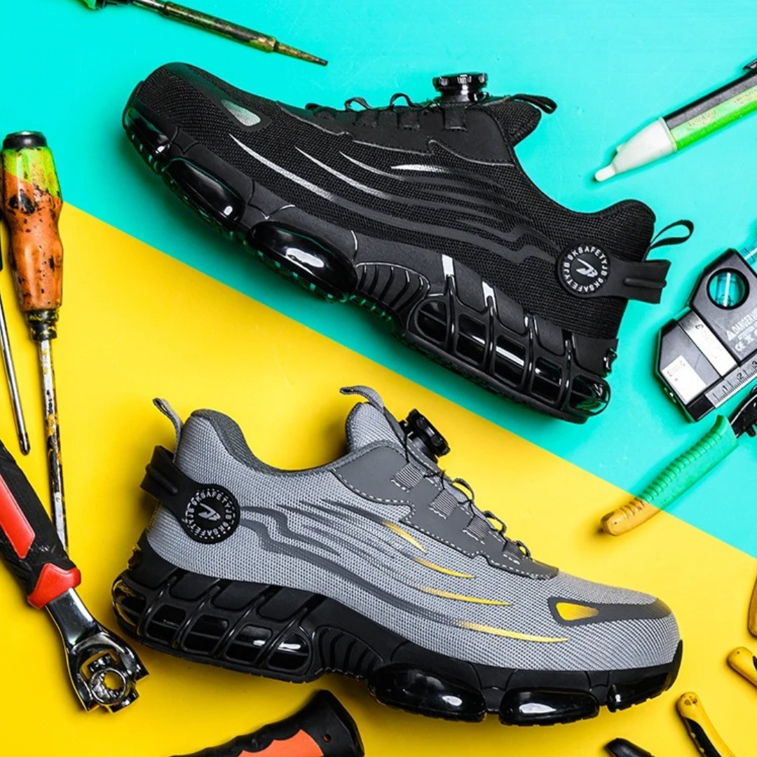 Chaussures de sécurité orthopédiques sportives avec embout en acier pour hommes