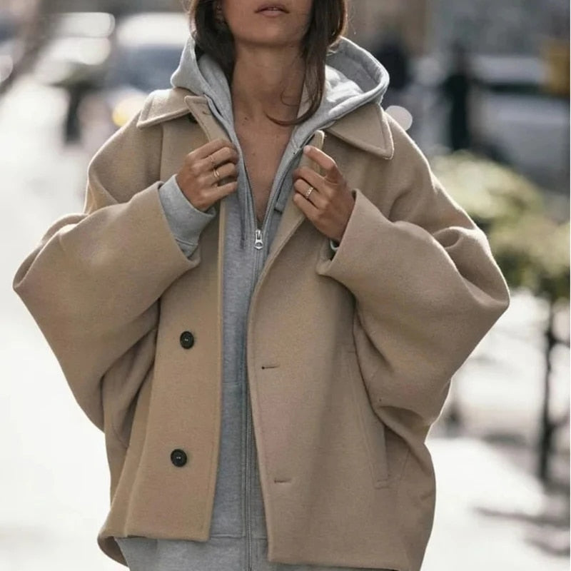 Manteau oversize pour femme avec confort luxueux