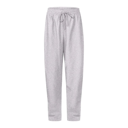 Casual joggers with high waist and wide leg