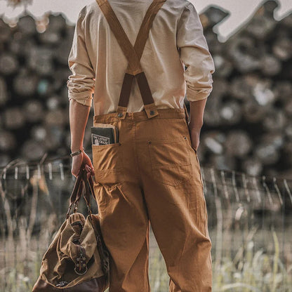 Unisex Vintage-Style Canvas Overall