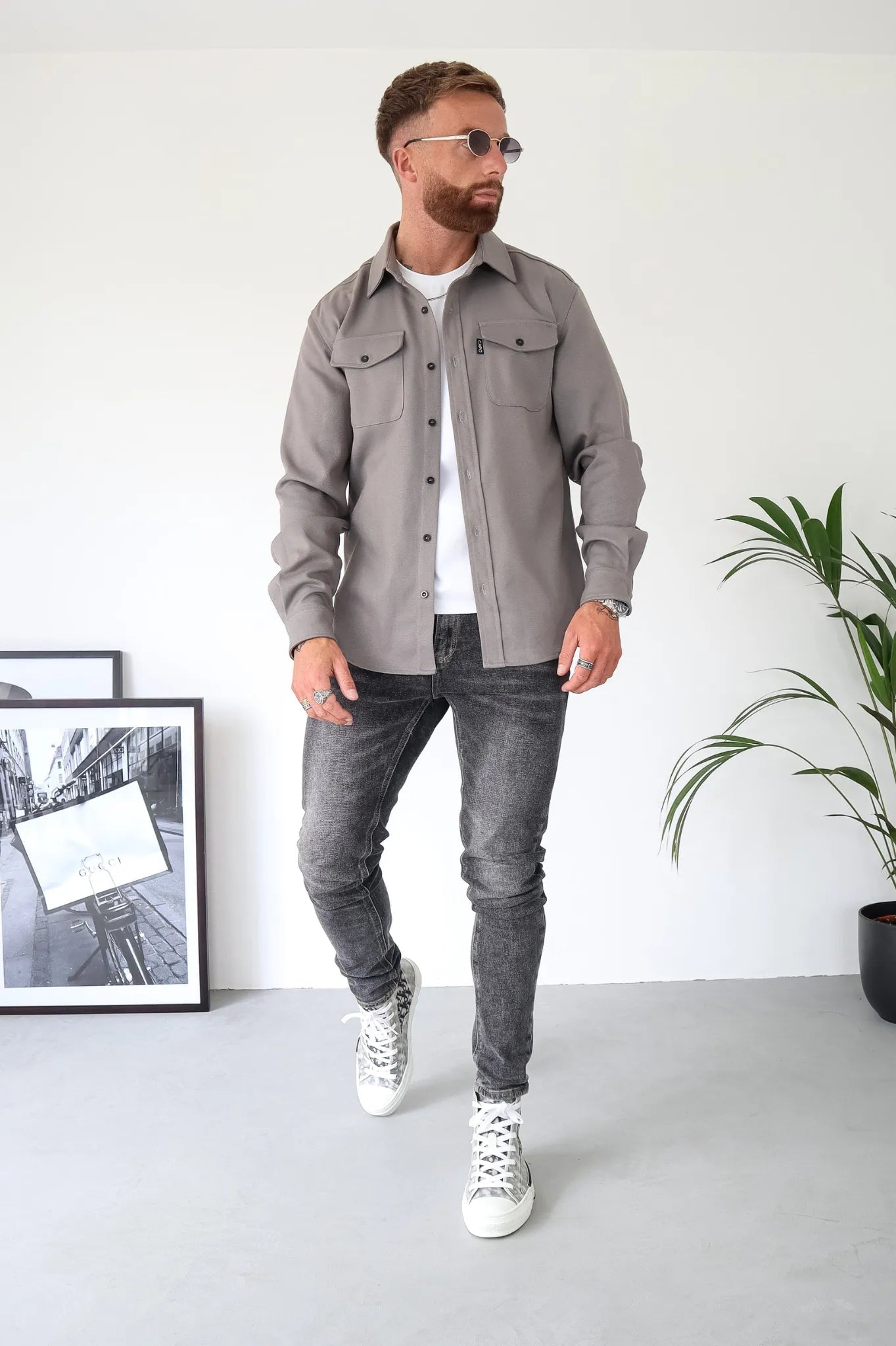 Men's Overshirt Jacket with Chest Pockets – Spring & Autumn – Casual & Lightweight