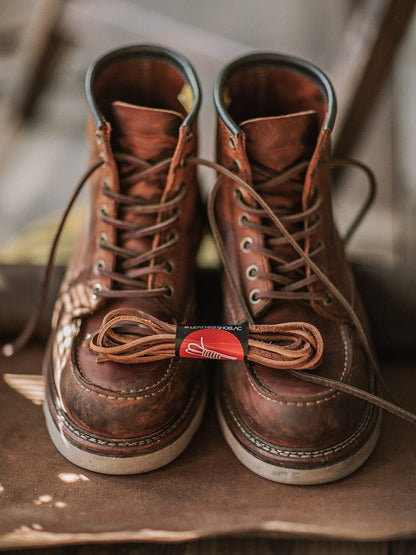 Bottes de travail pour homme à bout mocassin en cuir pleine fleur