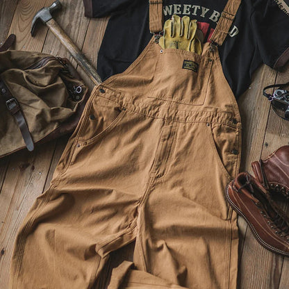 Unisex Vintage-Style Canvas Overall