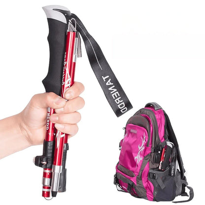Bâtons de randonnée pliables et réglables pour trekking et randonnée