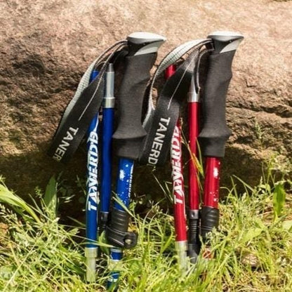 Bâtons de randonnée pliables et réglables pour trekking et randonnée