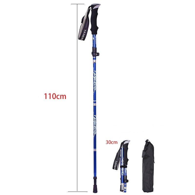 Bâtons de randonnée pliables et réglables pour trekking et randonnée