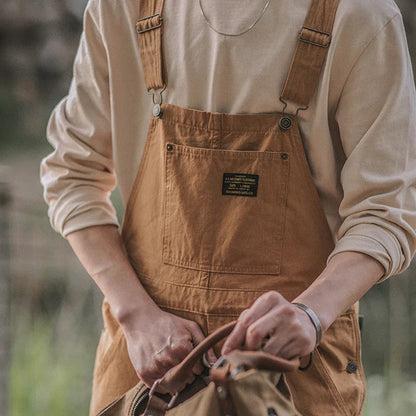 Unisex Vintage-Style Canvas Overall