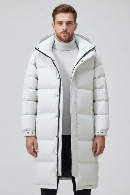 Trench-coat épais isolé avec capuche pour hommes